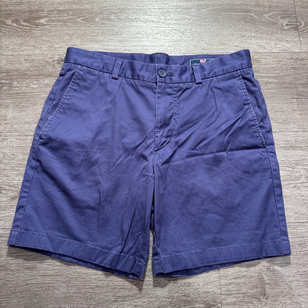 Vineyard Vines Breaker Shorts Mens 32 Blue Cotton Stretch Preppy Summer Golf